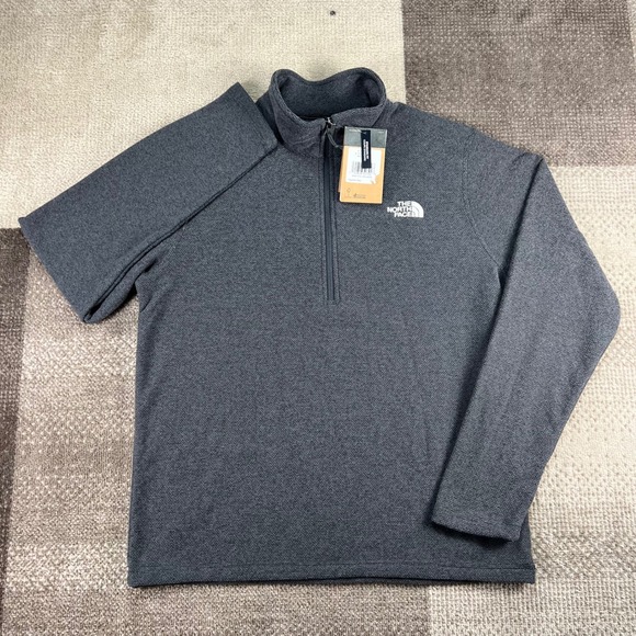 The North Face Other - The North Face Mens Textured Cap Rock‎ Quarter Zip Fleece Asphalt Grey Size L